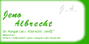 jeno albrecht business card